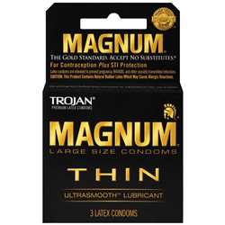 TROJAN MAGNUM THIN 6-3PK @ $2.25 EACH
