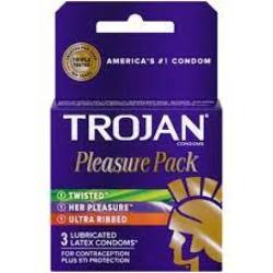 TROJAN PLEASURE PACK 6-3PK @ $2.25 EACH
