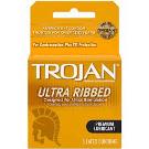 TROJAN ULTRA RIBBED 6-3PK @ $1.75 EACH
